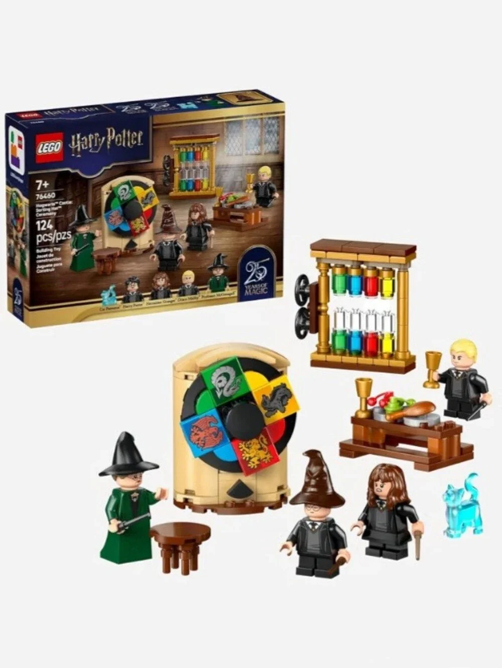 LEGO Harry Potter Sorting Hat Ceremony W/Multicolor Wheel NWT Ages 7+ 124 PCS
